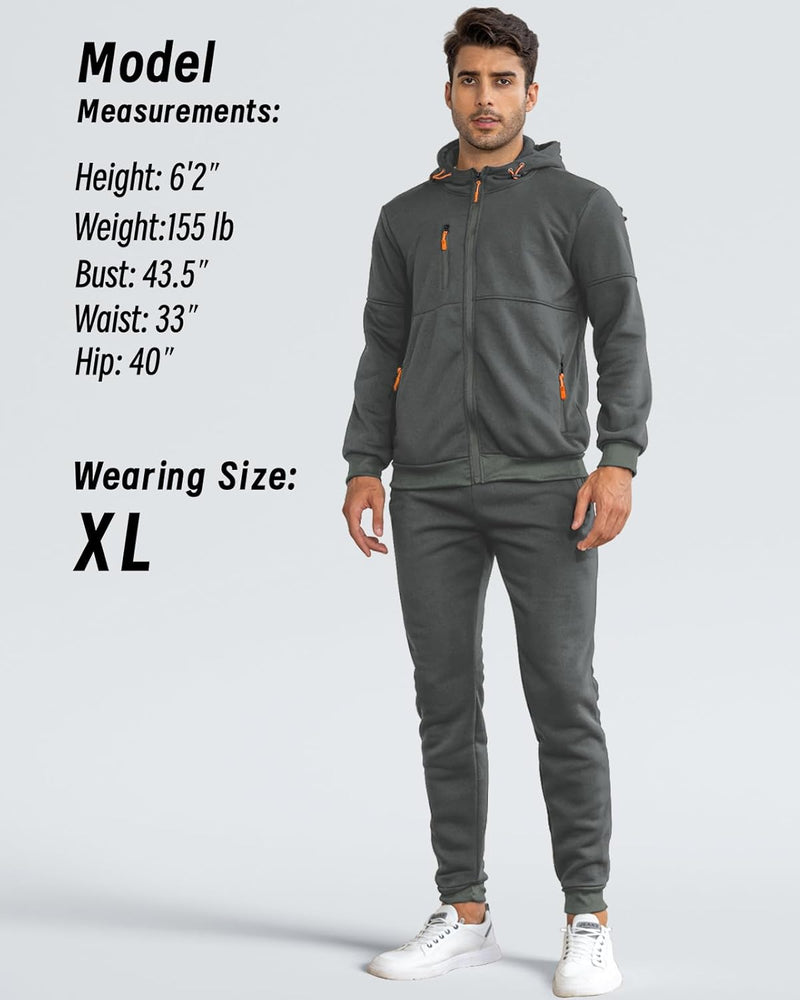 Herren Jogginganzug Kapuzenpullover und Jogginghose Set-Luzern Mode