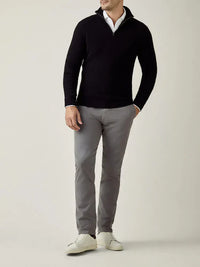 Herren Kaschmir Pullover mit Reißverschluss - Made in Italy-Luzern Mode