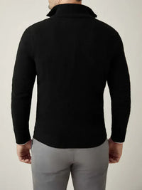 Herren Kaschmir Pullover mit Reißverschluss - Made in Italy-Luzern Mode