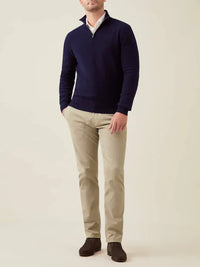 Herren Kaschmir Pullover mit Reißverschluss - Made in Italy-Luzern Mode