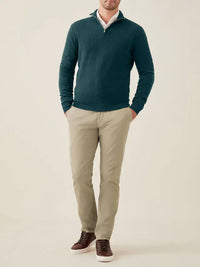 Herren Kaschmir Pullover mit Reißverschluss - Made in Italy-Luzern Mode