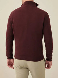 Herren Kaschmir Pullover mit Reißverschluss - Made in Italy-Luzern Mode