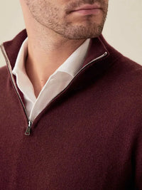 Herren Kaschmir Pullover mit Reißverschluss - Made in Italy-Luzern Mode