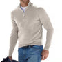Herrenpullover mit Reißverschluss - Stilvoll und Bequem-Beige-M-Luzern Mode