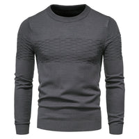 Herren Strickpullover mit Strukturmuster - Bequem & Stilvoll-Dunkelgrau-M-Luzern Mode