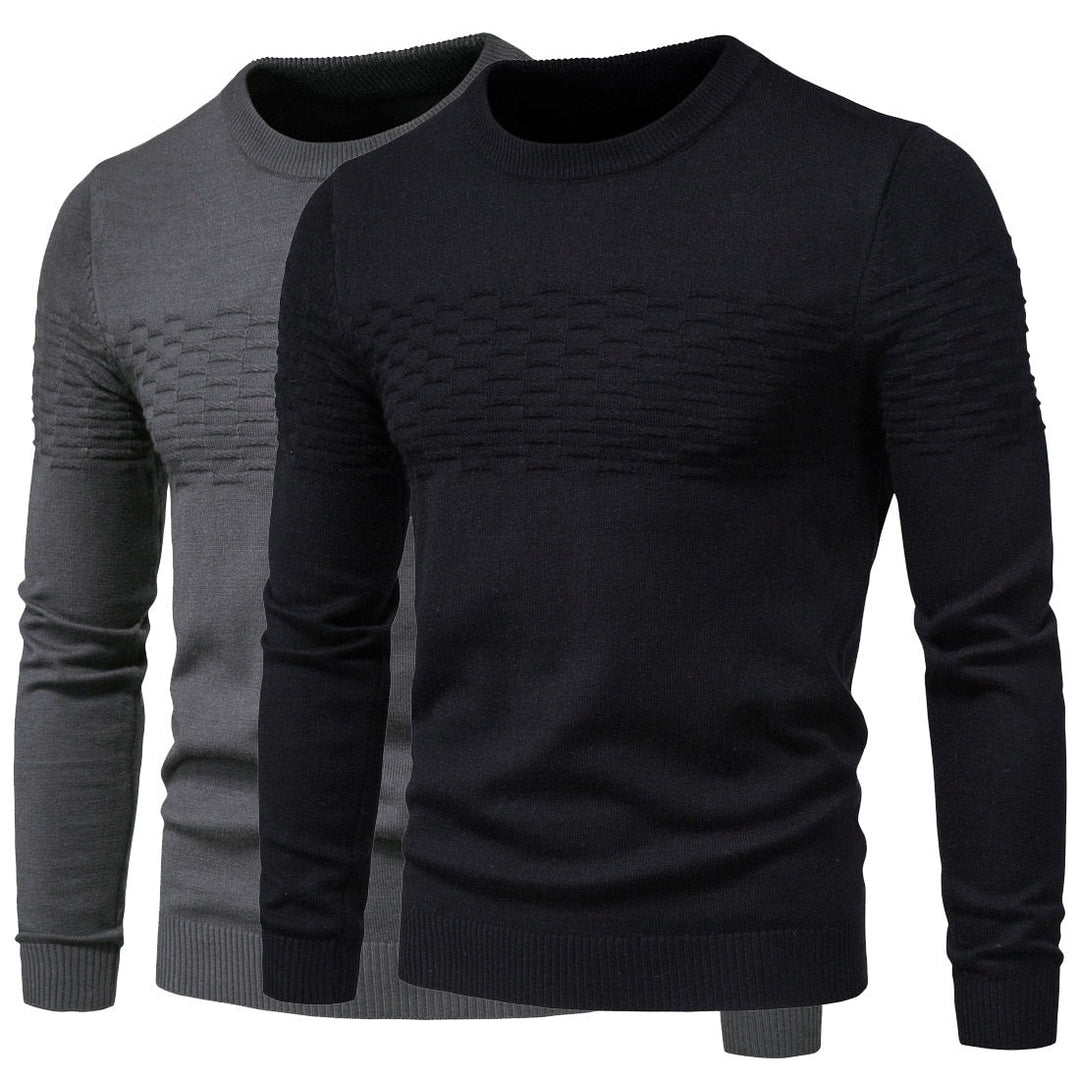 Herren Strickpullover mit Strukturmuster - Bequem & Stilvoll-Luzern Mode