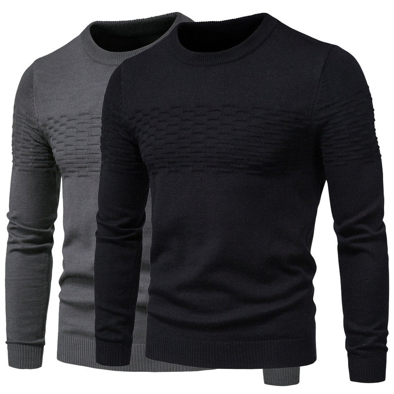Herren Strickpullover mit Strukturmuster - Bequem & Stilvoll-Luzern Mode