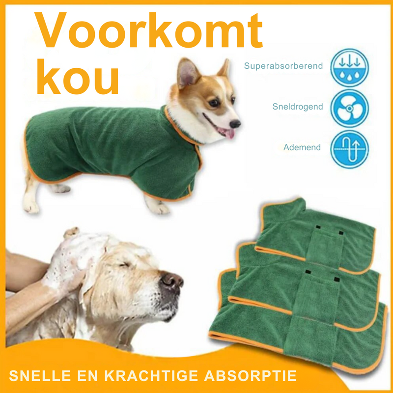 Hondenbadjas | Sneldrogend Wasbaar Comfortabel Duurzaam Verstelbaar-Luzern Mode
