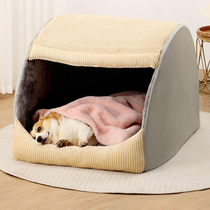 Hundebett | Zelt Bequem Luxus Weich Gemütlich Atmungsaktiv Geschützt Langlebig-Luzern Mode