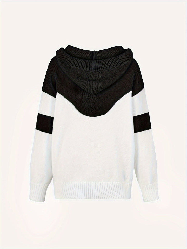 Gemütlicher Damen-Pullover mit Kapuze und Kängurutasche-Luzern Mode