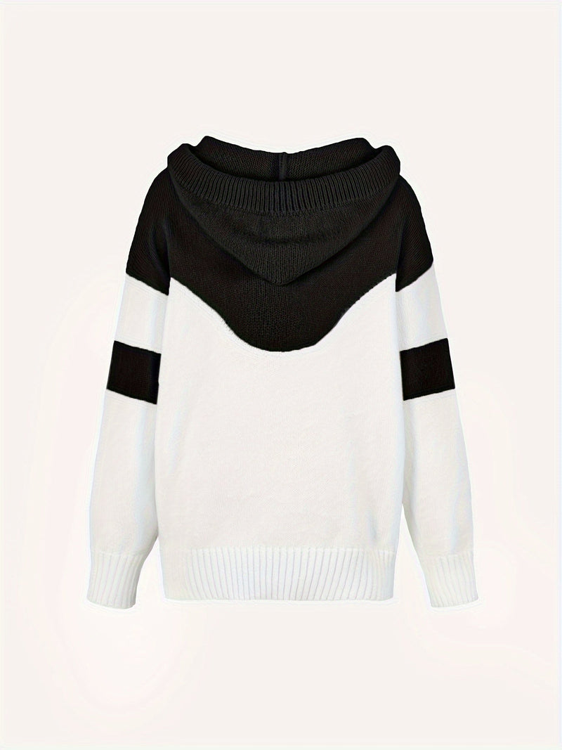 Gemütlicher Damen-Pullover mit Kapuze und Kängurutasche-Luzern Mode