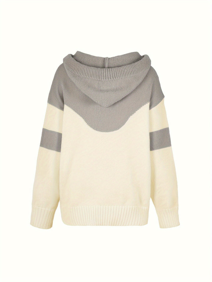 Gemütlicher Damen-Pullover mit Kapuze und Kängurutasche-Luzern Mode
