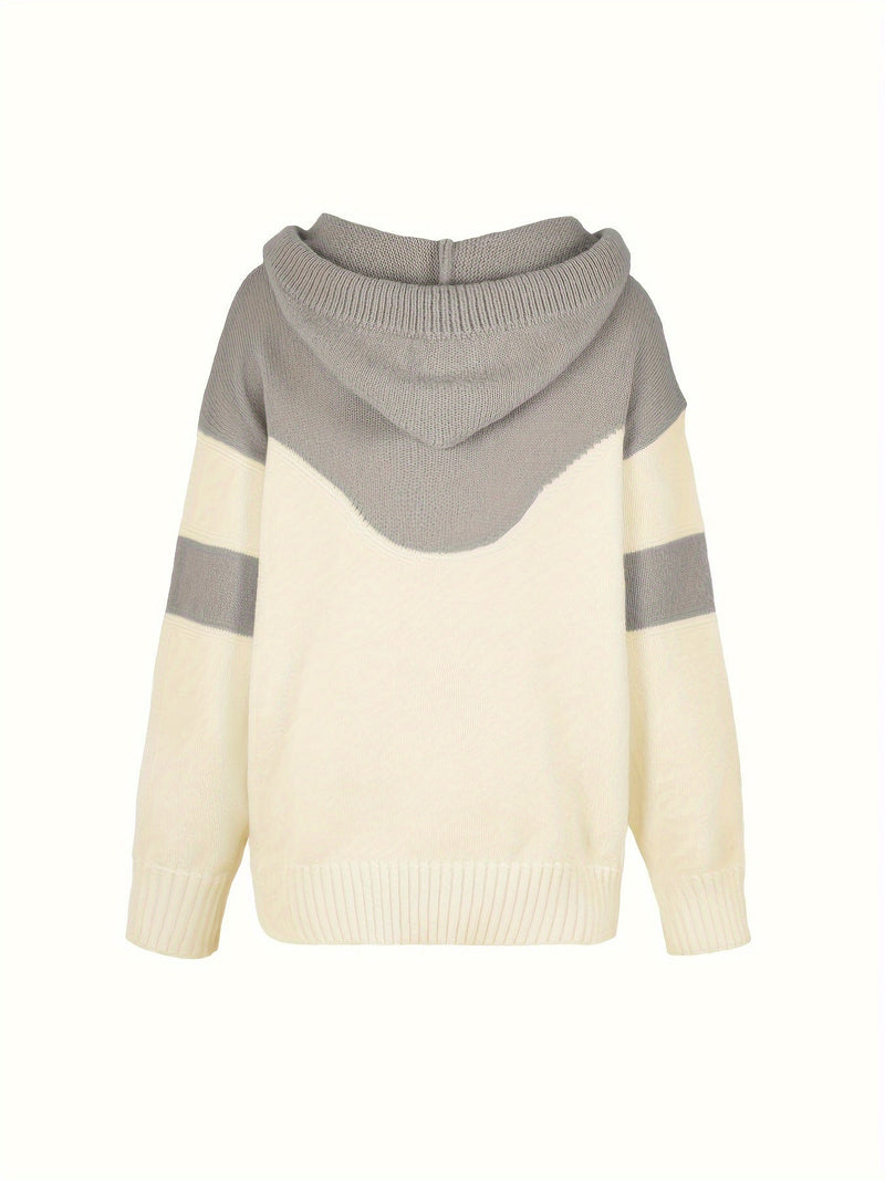 Gemütlicher Damen-Pullover mit Kapuze und Kängurutasche-Luzern Mode