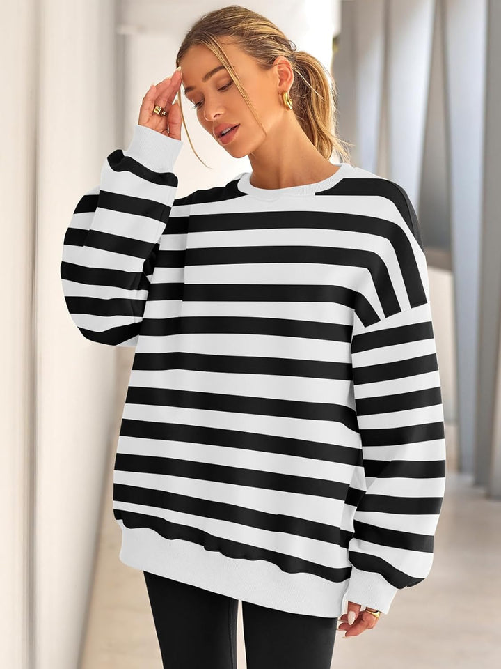 Oversized Damen Sweatshirt - Bequemes Freizeit Oberteil für Stil und Komfort-Luzern Mode