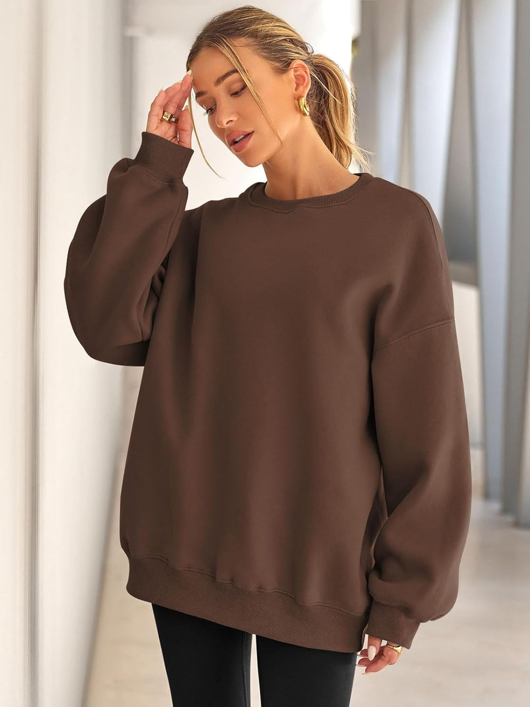 Oversized Damen Sweatshirt - Bequemes Freizeit Oberteil für Stil und Komfort-Luzern Mode