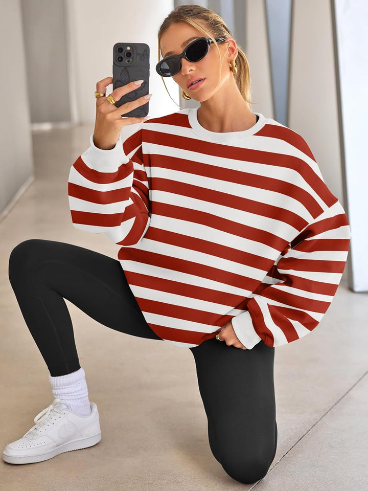 Oversized Damen Sweatshirt - Bequemes Freizeit Oberteil für Stil und Komfort-Luzern Mode