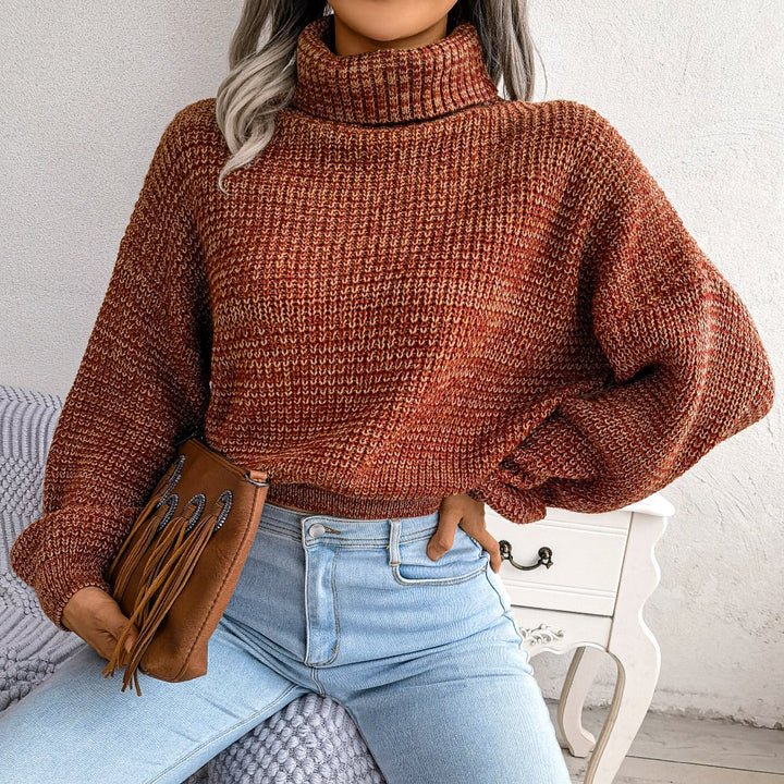 Damen Rollkragenpullover Strickmode Herbst Winter Outfit-Luzern Mode