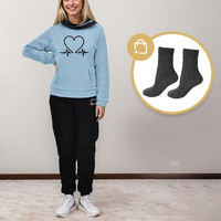 -Blau + 1 Paar warme Socken-S-Luzern Mode