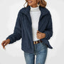 Damen Fleecejacke mit Reißverschluss für Herbst/Winter-Marineblau-S-Luzern Mode