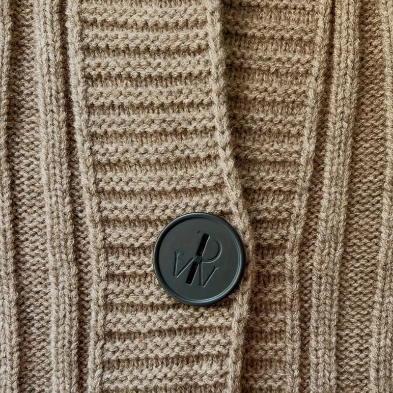 Herren Strickjacke mit Knopfdetail - Weiche Baumwolle-Luzern Mode