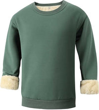 Herren Fleece Pullover Winter Warm Sweatshirt Langarm-Groen-S-Luzern Mode