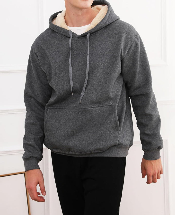 Herren Fleece Pullover Winter Warm Sweatshirt Langarm-Luzern Mode