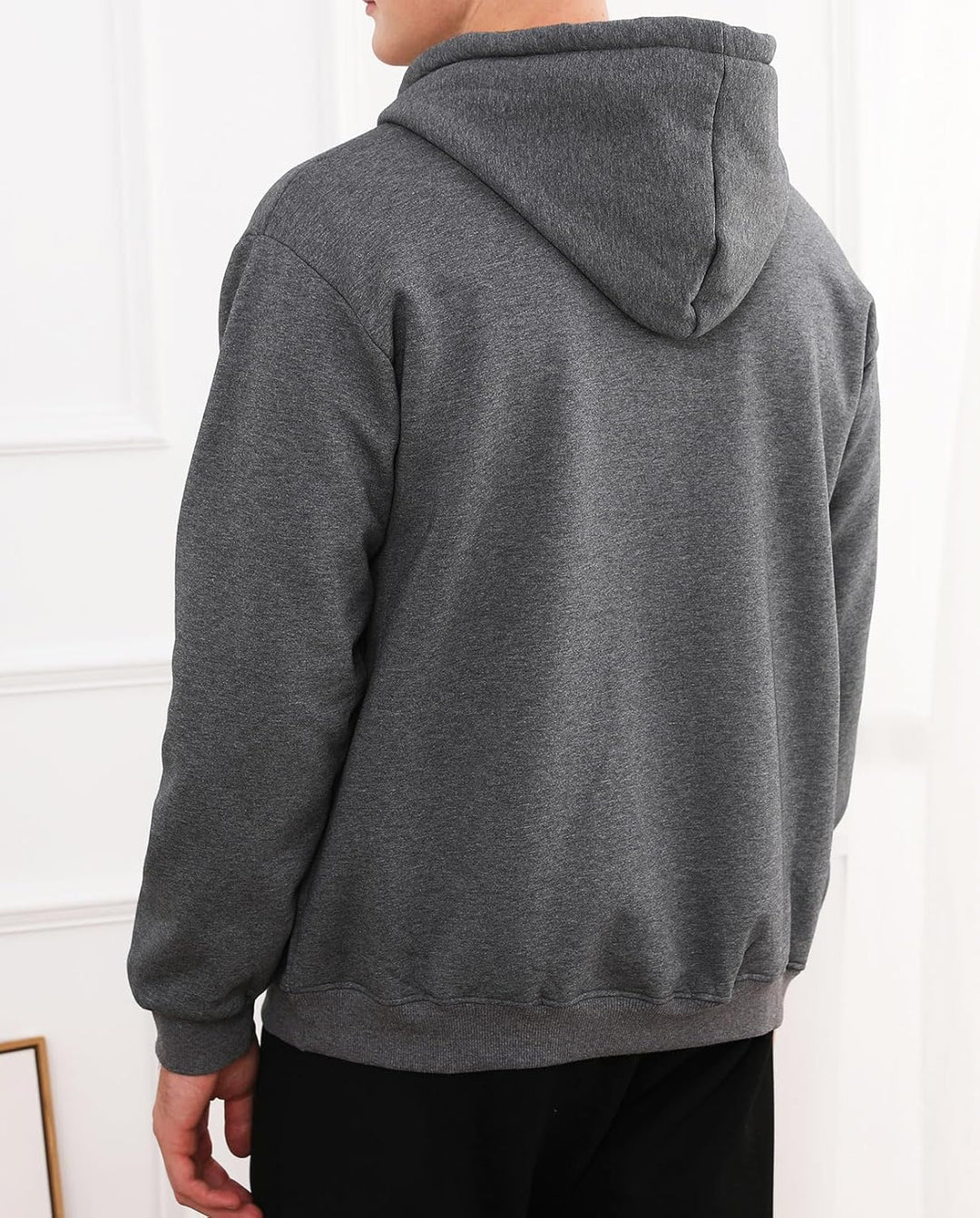 Herren Fleece Pullover Winter Warm Sweatshirt Langarm-Luzern Mode