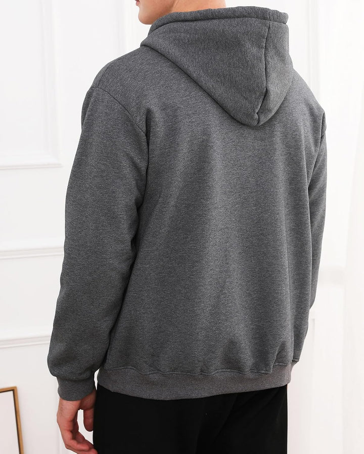 Herren Fleece Pullover Winter Warm Sweatshirt Langarm-Luzern Mode