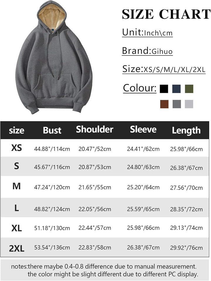 Herren Fleece Pullover Winter Warm Sweatshirt Langarm-Luzern Mode