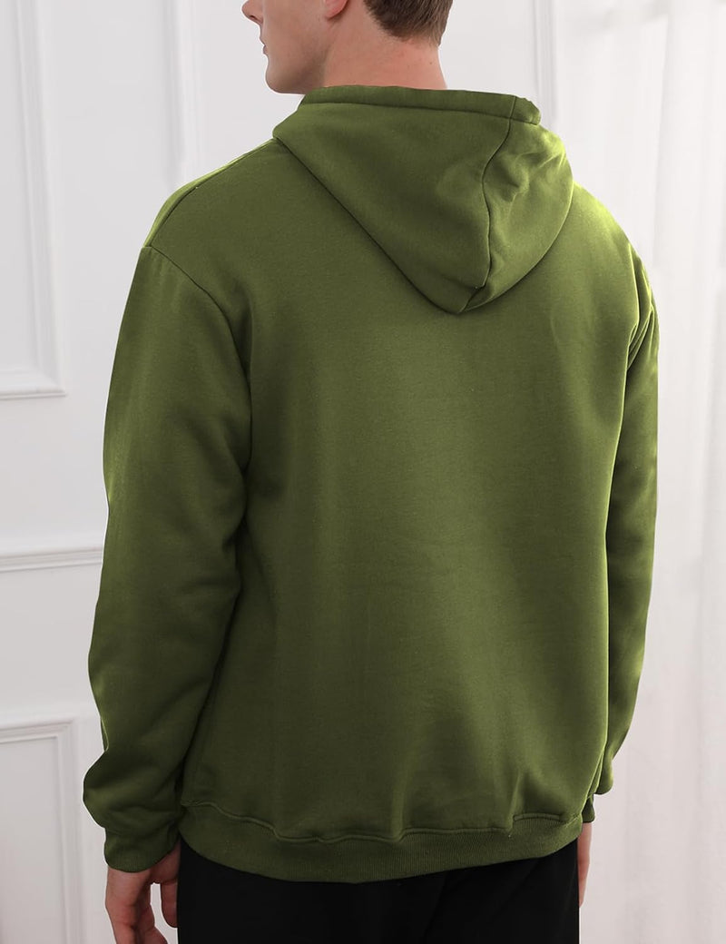 Herren Fleece Pullover Winter Warm Sweatshirt Langarm-Luzern Mode