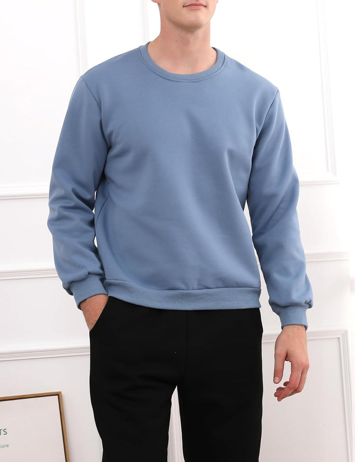 Herren Fleece Pullover Winter Warm Sweatshirt Langarm-Luzern Mode