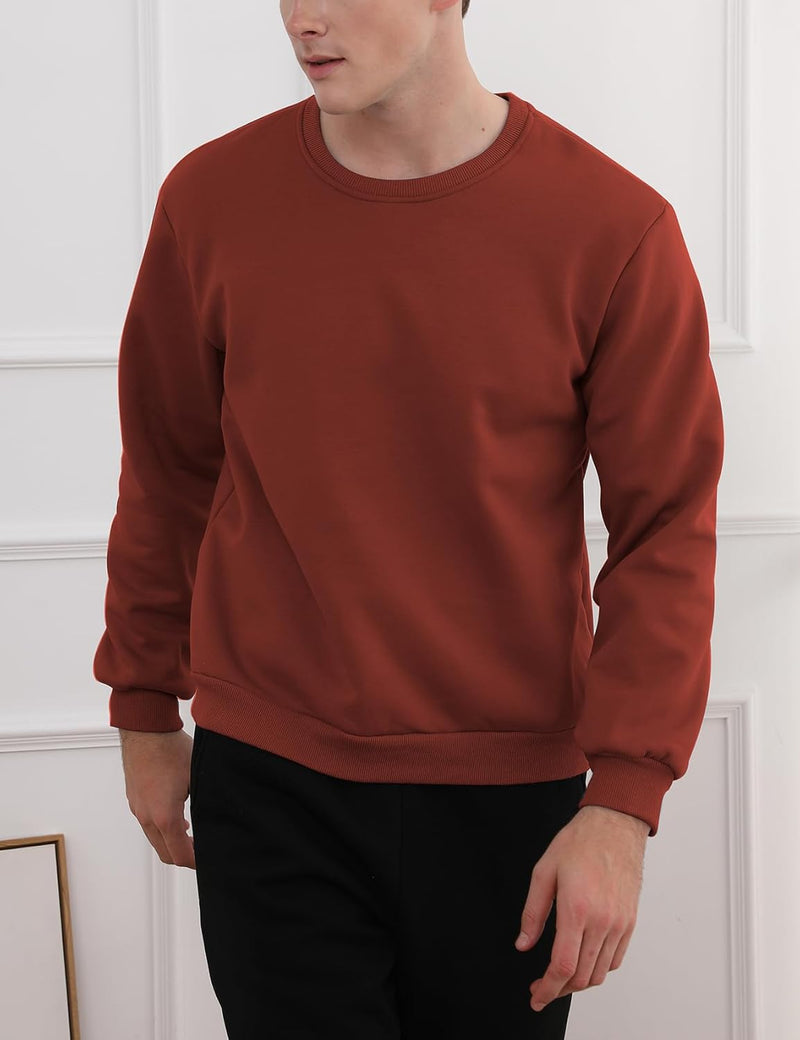Herren Fleece Pullover Winter Warm Sweatshirt Langarm-Luzern Mode