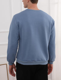 Herren Fleece Pullover Winter Warm Sweatshirt Langarm-Luzern Mode