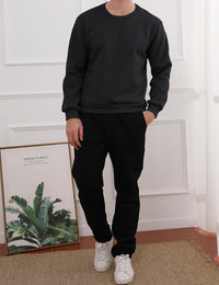 Herren Fleece Pullover Winter Warm Sweatshirt Langarm-Luzern Mode