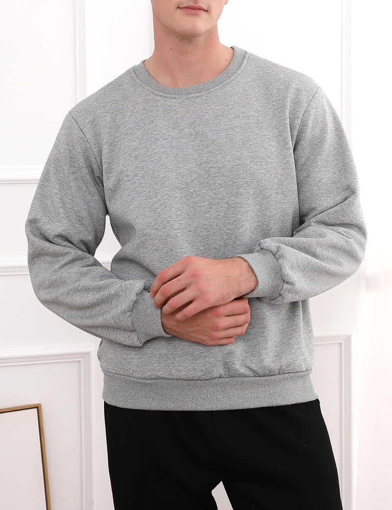 Herren Fleece Pullover Winter Warm Sweatshirt Langarm-Luzern Mode