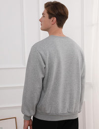 Herren Fleece Pullover Winter Warm Sweatshirt Langarm-Luzern Mode