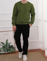 Herren Fleece Pullover Winter Warm Sweatshirt Langarm-Luzern Mode