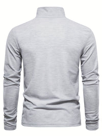 Herren Langarm Poloshirt mit Stickerei und Knopfleiste-Luzern Mode