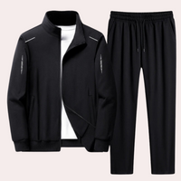 Herren Trainingsanzug Sportanzug Jogginganzug Fitness Set-Schwarz-M-Luzern Mode