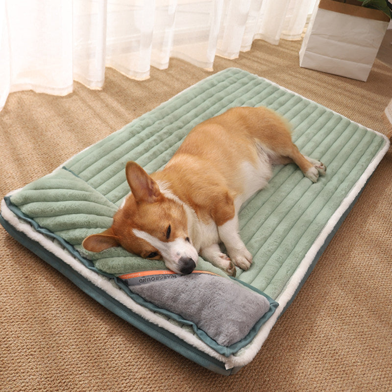 Hundebett | Matte Bequem Memory-Schaum Weich Vielseitig Ergonomisch-Grün-S-Luzern Mode
