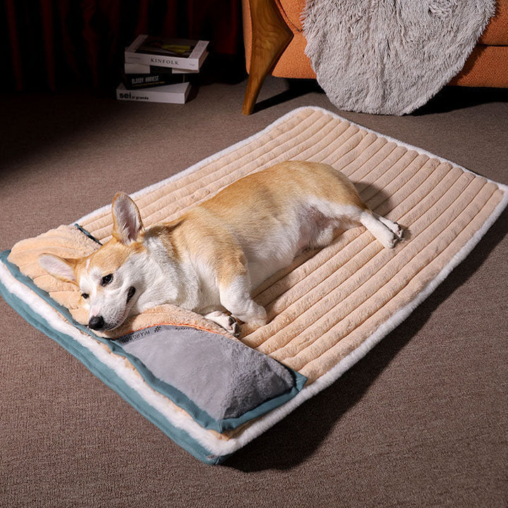 Hundebett | Matte Bequem Memory-Schaum Weich Vielseitig Ergonomisch-Khaki-S-Luzern Mode