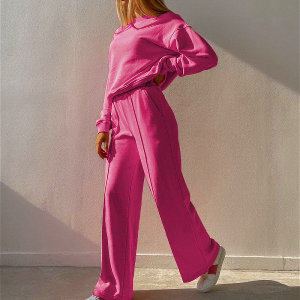 Damen Oversize Sweatshirt und Jogginghose Set Casual-Luzern Mode