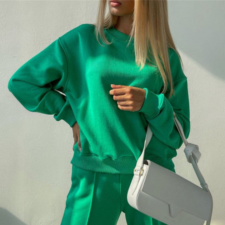 Damen Oversize Sweatshirt und Jogginghose Set Casual-Luzern Mode