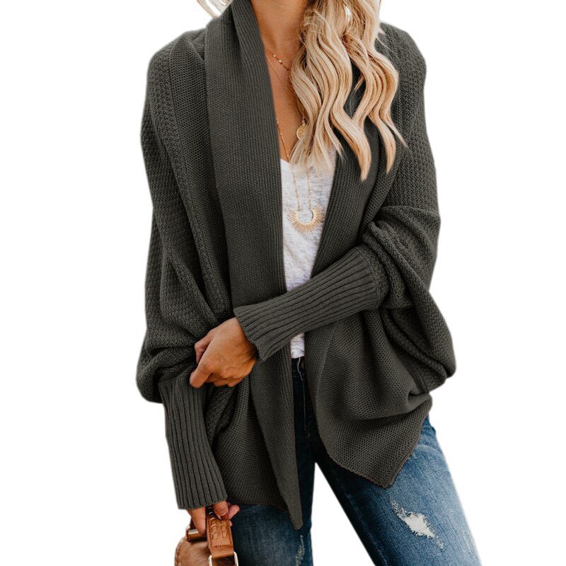Oversized Damen Strickjacke - Bequemer Herbst-Cardigan-Luzern Mode