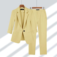 Damen Blazer Hose Set Business Anzug Büro Mode-Luzern Mode