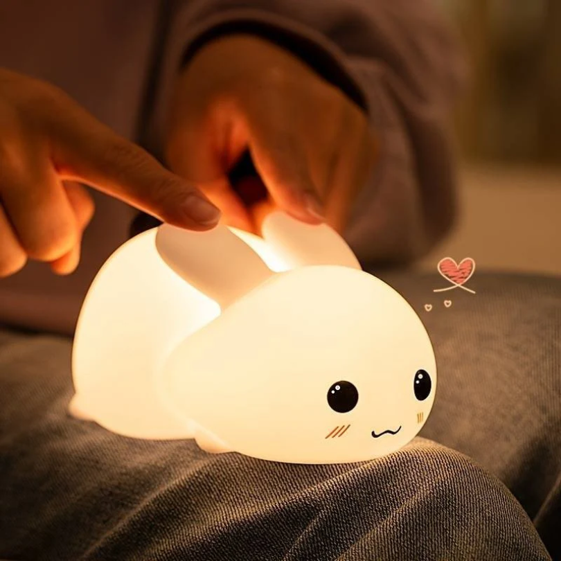 Kinder-Nachtlampe | Hase Niedlich Beruhigend Energiesparend Mehrfarbig Sicher-Luzern Mode