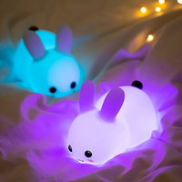 Kinder-Nachtlampe | Hase Niedlich Beruhigend Energiesparend Mehrfarbig Sicher-Luzern Mode