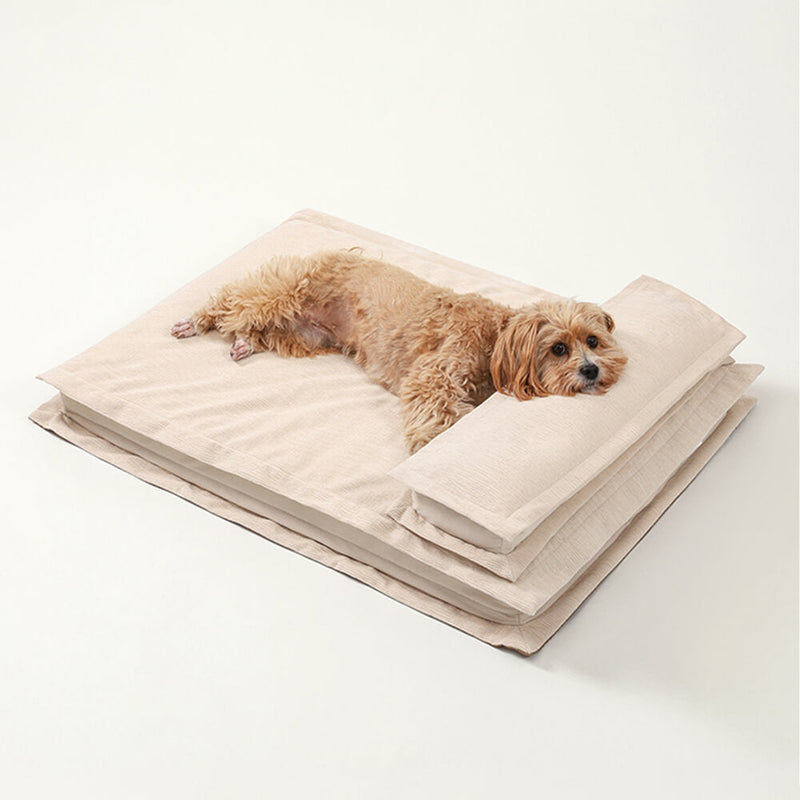 Hundebett | Beruhigend Stressreduzierend Komfortabel Weich-Beige-S-Luzern Mode