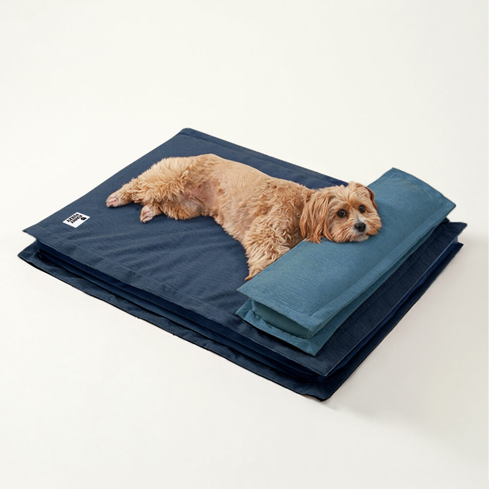 Hundebett | Beruhigend Stressreduzierend Komfortabel Weich-Dunkelblau-S-Luzern Mode