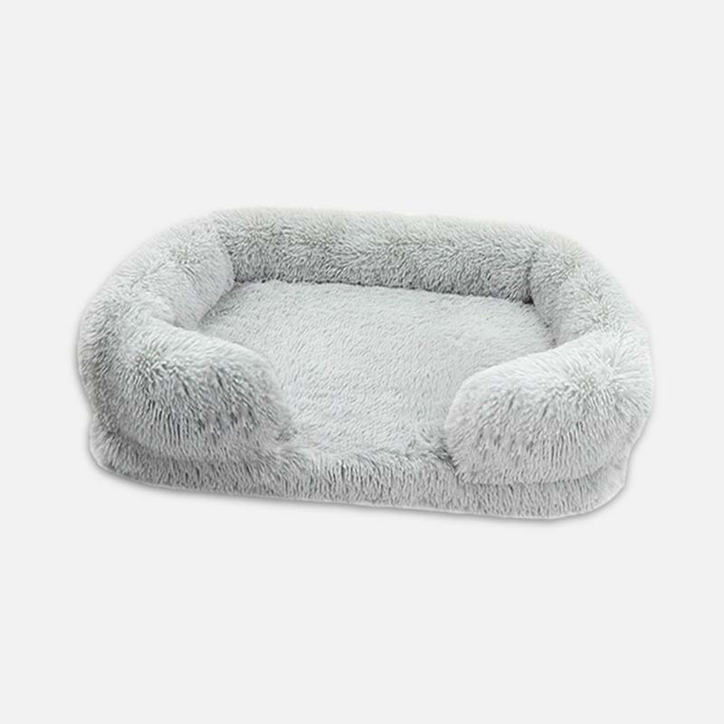 Hundebett | Memory Foam, Beruhigend, Komfortabel, Luxus, Vielseitig, Langlebig-Hellgrau-S-Luzern Mode